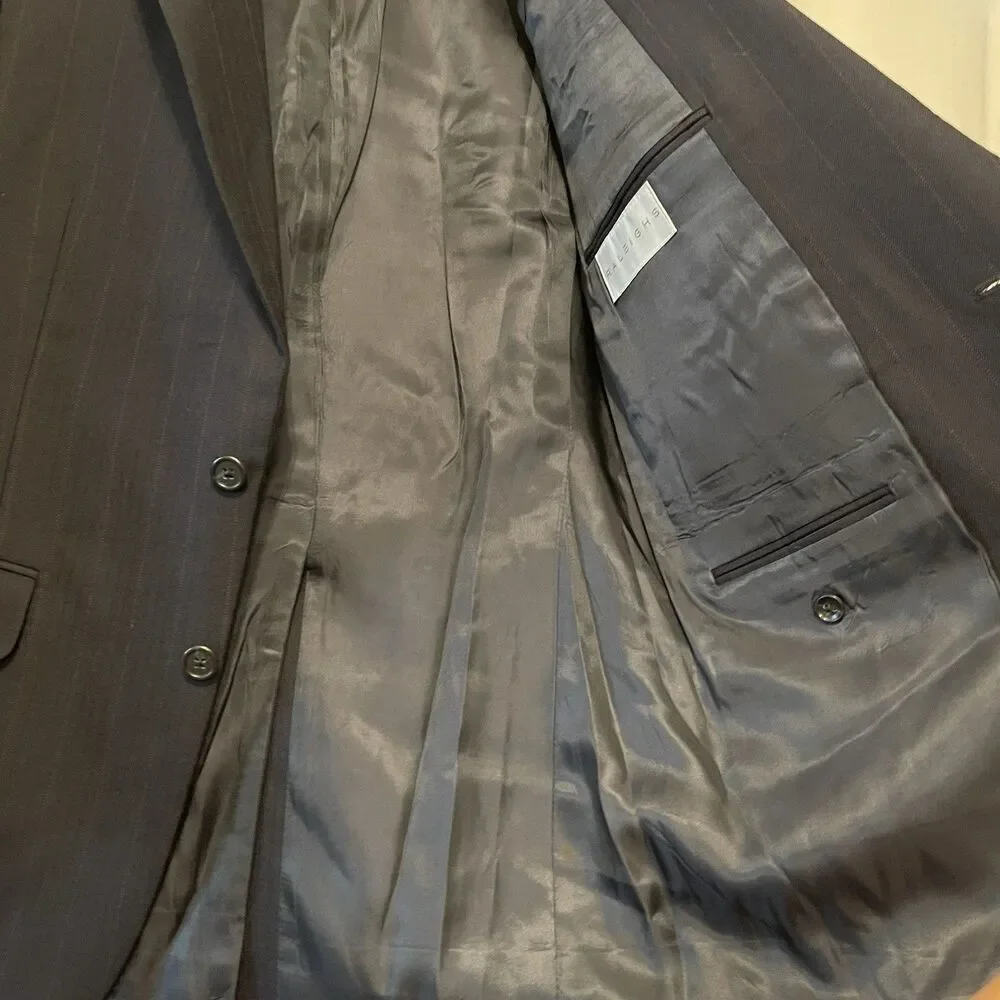 BURBERRYS Men's Navy Blue Wool Blazer
